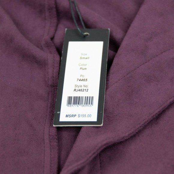 NEW Romeo + Juliet Couture Purple Suede Plum Jacket Cardigan RJ46212 - Picture 7 of 7